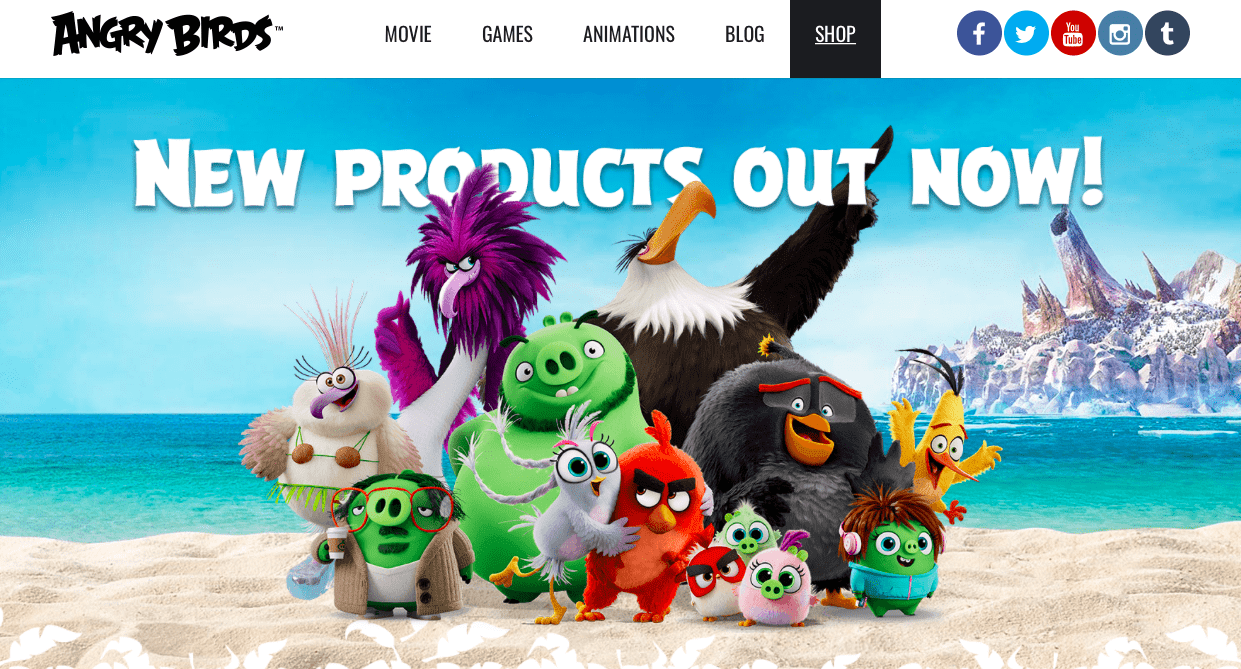 e-commerce realizzati on wordpress - angy birds