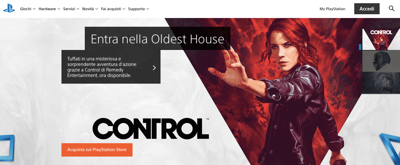 e-commerce realizzati con worddpress - playstation