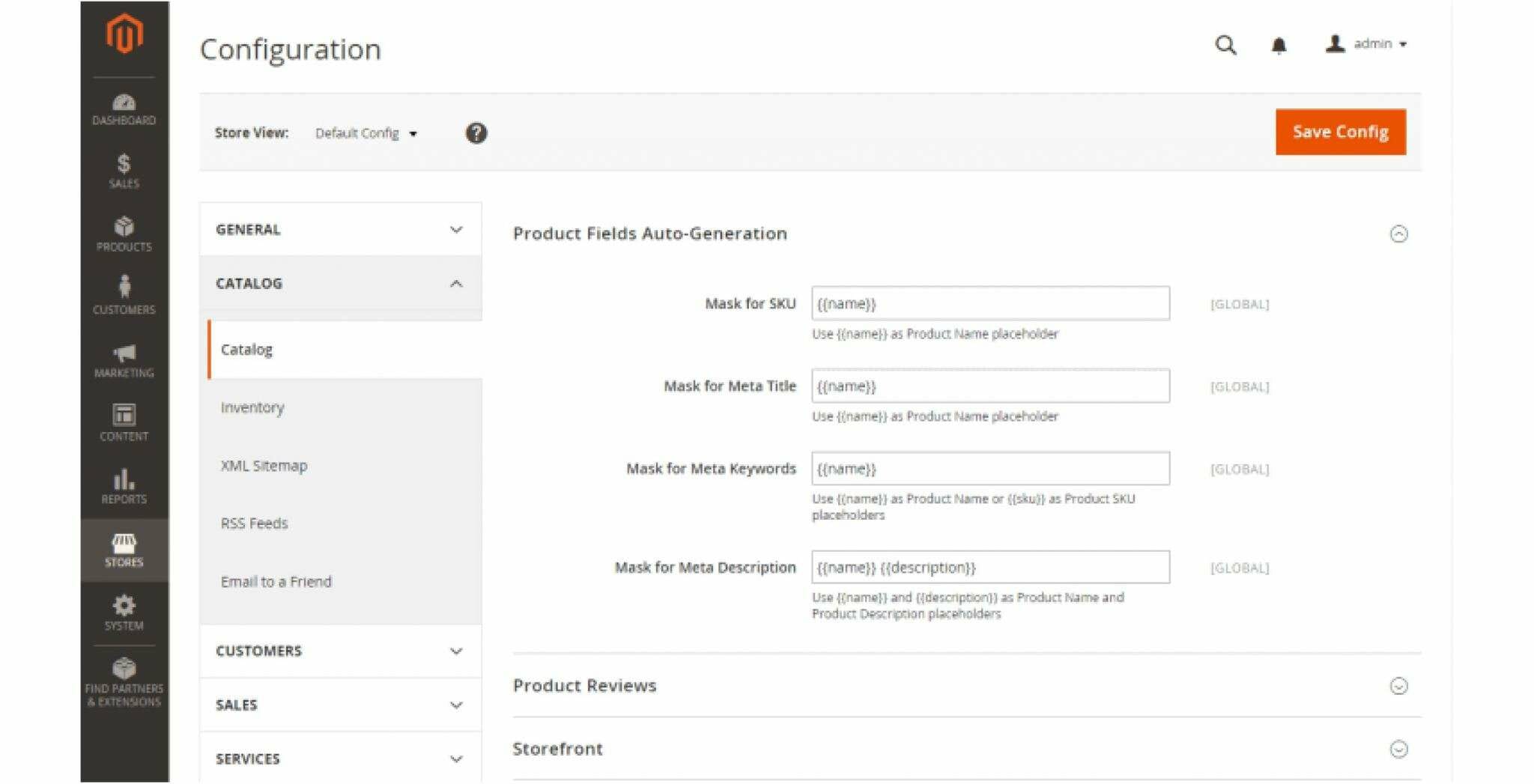 configurazione magento