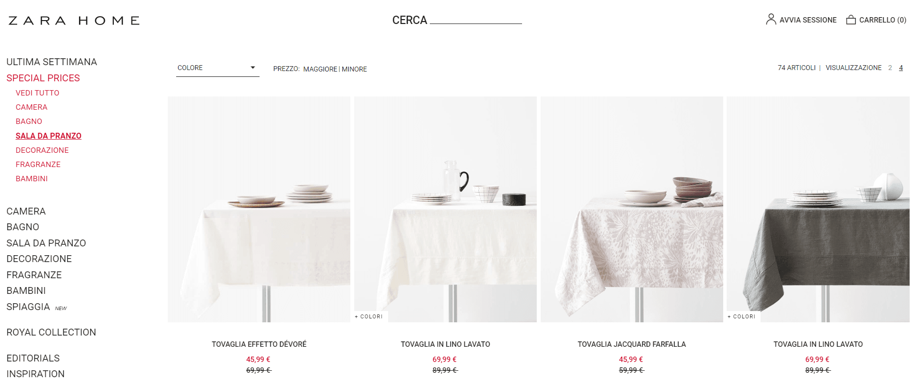 e-commerce mobile - contenuti grafici