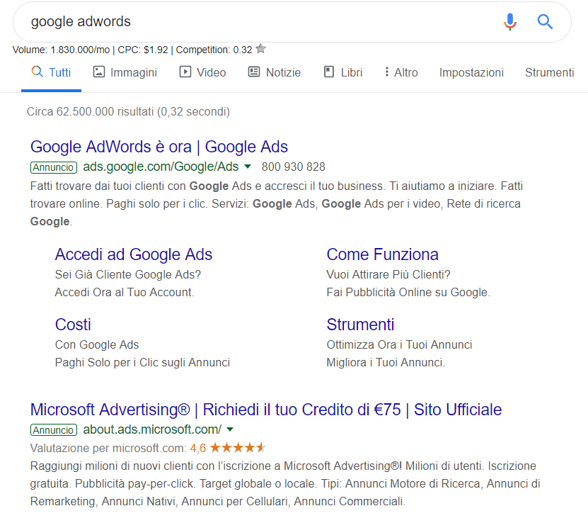 annuncio google ads